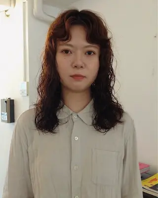 ロング パーマ ナカ/パーマ /メンズパーマのヘアスタイル