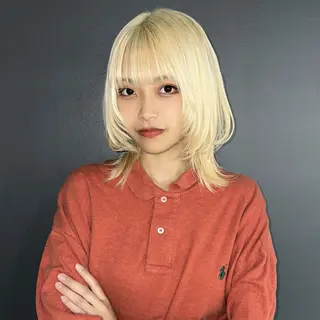 ミディアム カラー ★デザインカラー ハイトーン ももか★のヘアスタイル