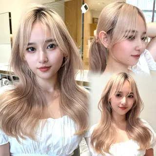 セミロング カラー 🇰🇷韓国風くびれ ヘア🇰🇷中村優大のヘアスタイル