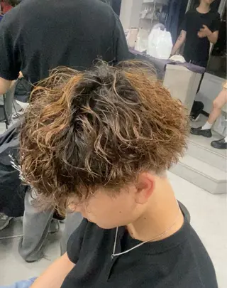 ショート カラー パーマ 福井祥太／海外風 /プードルパーマのヘアスタイル