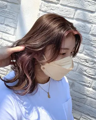 セミロング カラー 高槻No.1🇰🇷 韓国ヘア 橋口陽太のヘアスタイル