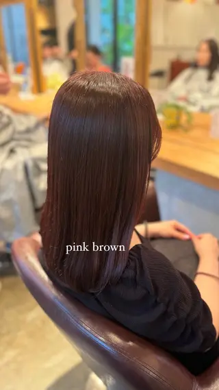 ロング カラー 髪質改善カラー ブラウン🤎YUMEのヘアスタイル