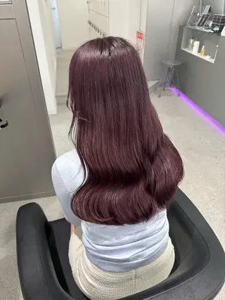 ロング カラー 🤍淡色ピンク&ラベ ンダーYUKI🤍のヘアスタイル