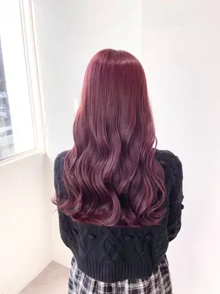 ロング カラー ヘアアレンジ トレンドモテカラー 🩷色落ちまで可愛くのヘアスタイル