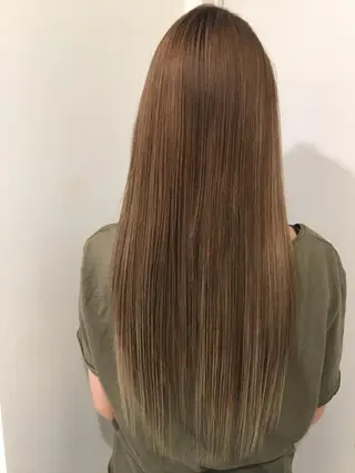 ロング カラー 🌈評価No.1🌈 艶髪カラー❌エクステのヘアスタイル