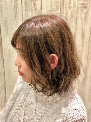 ミディアム カラー ヘアアレンジ メンズ カラー✨縮毛矯正✨ ハギワラケンタのヘアスタイル
