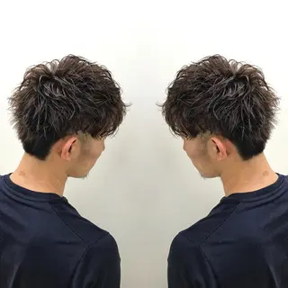 パーマ メンズ ブリーチカラー/ 岩破瑞希のヘアスタイル