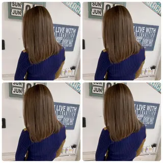 ミディアム カラー 京都大人女性ショート 徒歩1分/秋山のヘアスタイル