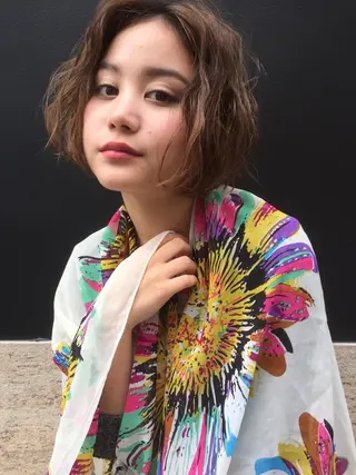 ショート ミディアム セミロング ロング カラー パーマ ヘアアレンジ メンズ キッズ ネイル マツエク・マツパ 韓国風×透明感カラー 髪質改善オタベシンヤのヘアスタイル
