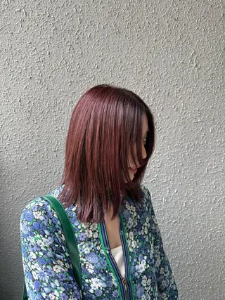 ミディアム カラー 中川 蓮のヘアスタイル