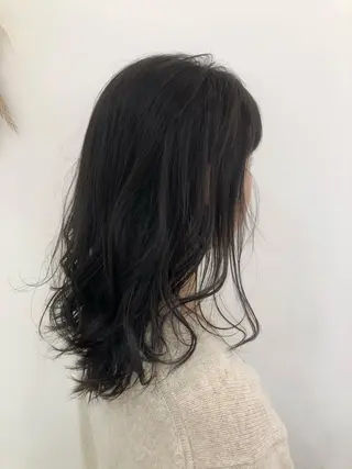 セミロング カラー 細めハイライト🩶 ボブ/レイヤーカットのヘアスタイル