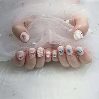 ネイル パーツ全部¥110 サロンミミのネイルデザイン