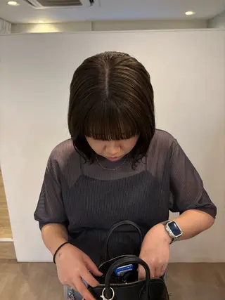 カラー フクシママユ / 柔らかカラーのヘアスタイル