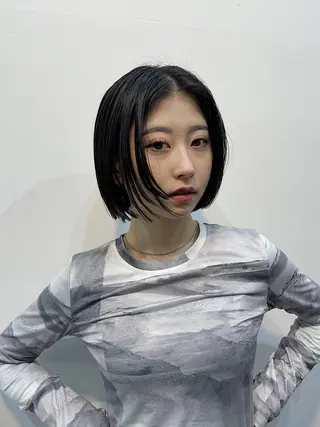 ミディアム カラー 山中 束真のヘアスタイル