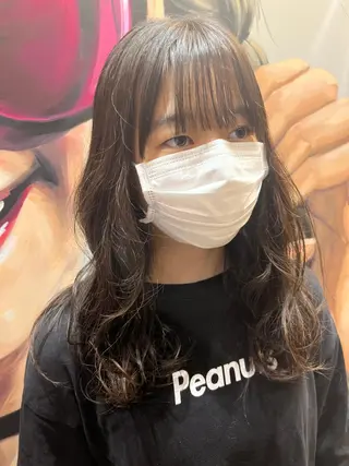 ミディアム カラー パーマ ヘアアレンジ メンズ キッズ ネイル マツエク・マツパ アイブロウ times salon名駅所属・久木原 ゆりのヘアスタイル