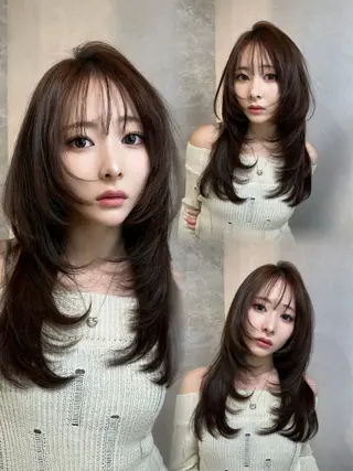 ロング カラー レイヤー/艶髪/ 髪質改善/YUYAのヘアスタイル