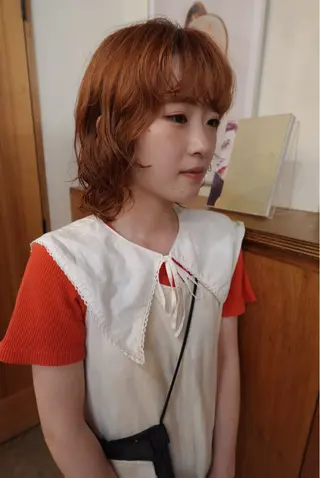 ミディアム カラー パーマ Stoop所属・momo /ボブ/パーマのヘアスタイル