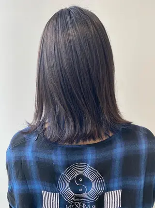 セミロング カラー ヘアアレンジ 【艶髪×韓国風】 毛流れ職人 RYOのヘアスタイル