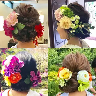 セミロング ヘアアレンジ プレシャス所属・池田 景子のヘアスタイル