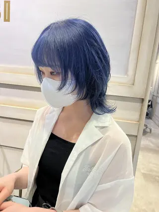 ミディアム カラー THESALONS所属・🤍ブリーチカラー /寄田龍樹🤍のヘアスタイル