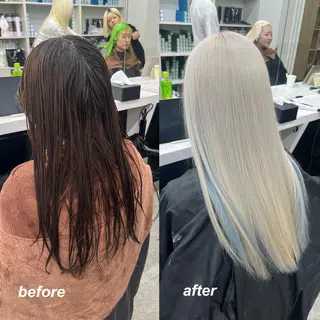 ロング カラー 渋谷🎨ハイトーン× エクステ🎨レンのヘアスタイル