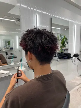 ショート カラー ヘアアレンジ メンズ ONYX 表参道所属・ショート/ボブ/似 合わせ/顔周りカットのヘアスタイル