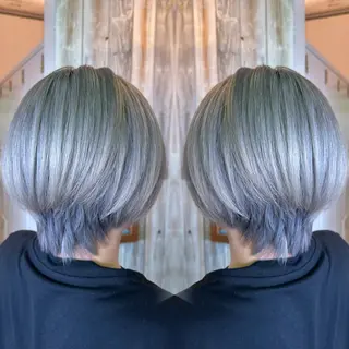 ショート 茅ヶ崎/ハイトーン /レイヤーカットのヘアスタイル