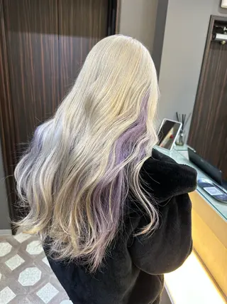 ロング カラー ケアブリーチ/エフェ クトブリーチ/天神のヘアスタイル