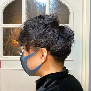 ミディアム パーマ メンズ BRITS 渡辺 菜々子のヘアスタイル