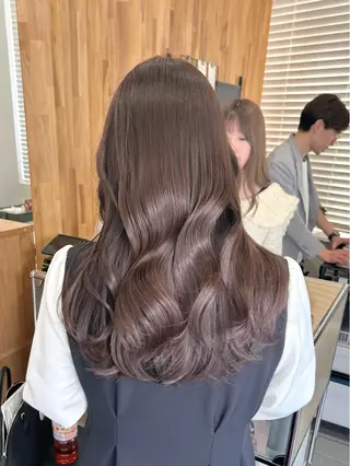 セミロング カラー ぱつっとボブ/ 小野あかねのヘアスタイル