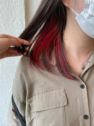 ミディアム カラー 入江 志穂のヘアスタイル