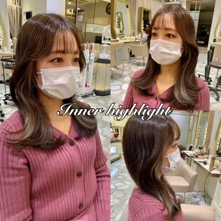 セミロング カラー パーマ ヘアアレンジ メンズ キッズ ネイル マツエク・マツパ アイブロウ 《褒められる》 透明感カラー/小嶋のヘアスタイル