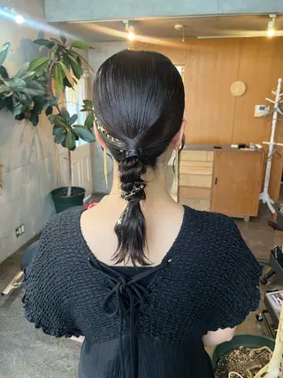 ミディアム ヘアアレンジ 大林 エリコのヘアスタイル