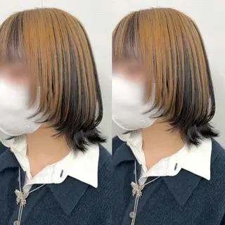 ミディアム 透明感カラー🪿🤍 顔まわりカットのヘアスタイル