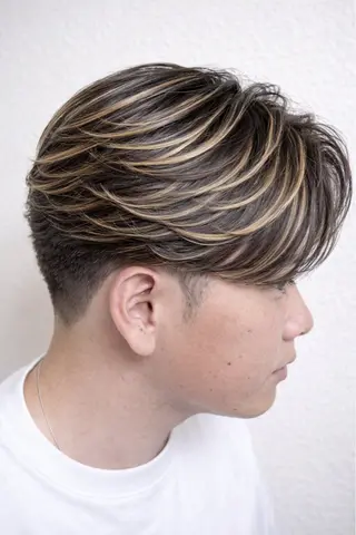 カラー メンズ ルートプラス所属・‪✂︎‬TAIKI‪ パーマ/ハイライトのヘアスタイル