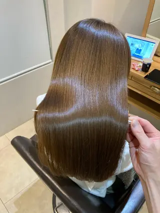 ミディアム 自然で柔らかい縮毛 矯正✨松尾郁哉のヘアスタイル