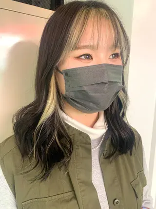 セミロング カラー ヘアアレンジ 🧨ブリーチー×ボブ レイヤー💎じゅえるのヘアスタイル