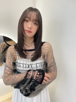 セミロング 透明感カラー 🩰あさのヘアスタイル