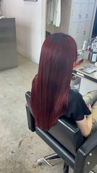 ロング カラー 🪽髪質改善ストレー ト🤍美羽🤍のヘアスタイル