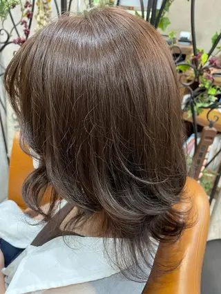 ミディアム カラー 【ピンク/韓国ヘア/ ヘアセット】亜海のヘアスタイル