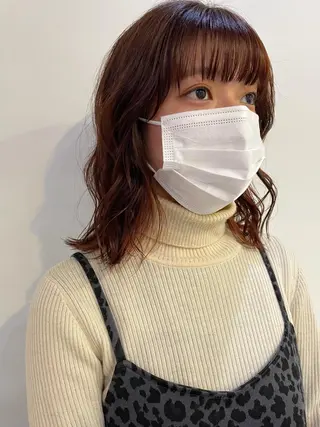 ミディアム カラー silo所属・silo MOKA 顔周りカット🦦のヘアスタイル