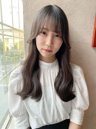 ロング カラー 店長/mao/ 前髪/顔周りカットのヘアスタイル