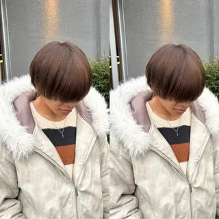 ショート カラー RINNO🌷艶髪/ 透明感&艶カラーのヘアスタイル