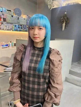 ロング カラー qulim所属・前橋 姫奈のヘアスタイル