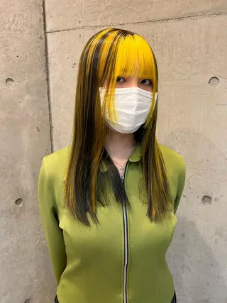 ロング カラー 退色まで透明感ある ダブルカラー/リクのヘアスタイル