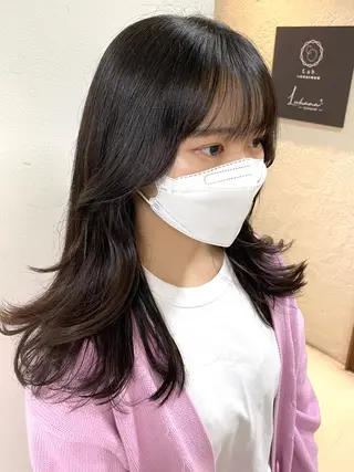 ロング カラー ヘアアレンジ maoブリーチ無し 似合わせカラーのヘアスタイル
