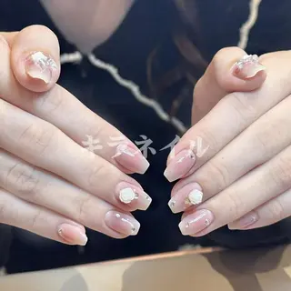 ネイル 🍑長さだし ワンホン💅モモコのネイルデザイン