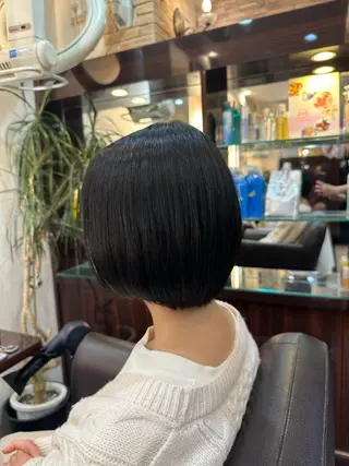 ショート 縮毛矯正&髪質改善/ きょうの🐺のヘアスタイル