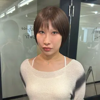 ショート カラー ✨うる艶/ブリーチ✨ 𝓡𝒖𝓷𝐚💋のヘアスタイル