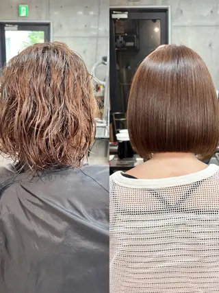 ショート カラー パーマ ショートボブ髪質改善 縮毛矯正のプロ山道潤のヘアスタイル